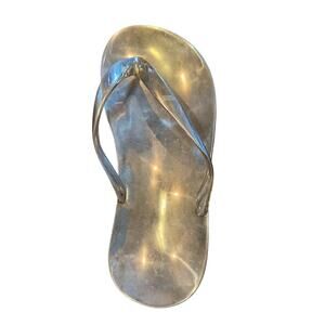MARIPOSA Silver Flip Flop Serving Tray/Plate/Dish; Recycled Aluminum